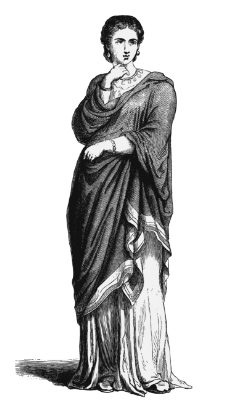 Representación de una mujer romana de la época