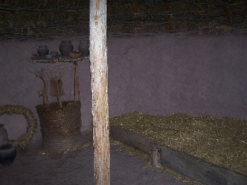 Interior de la cabaña de Baraones
