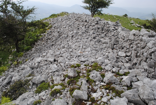 Derrumbe de muralla en el castro de Pico del Oro