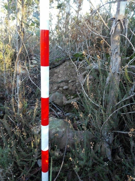 Sección del terraplén y foso en el campamento romano de La Cabaña. Fotografía: Miguel López Cadavieco