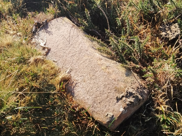 Piedra arenisca (y tallada) en uno de los túmulos de Quintana
