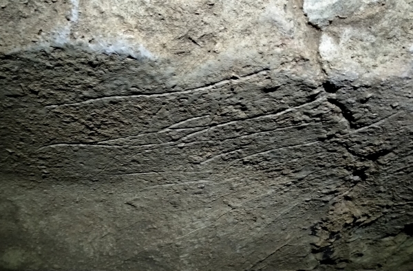 Grabados del interior de la cueva de Las Canalonas